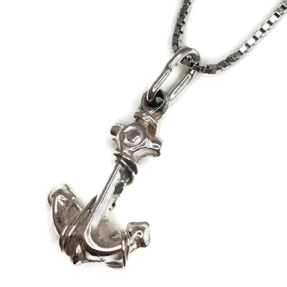 Anti-Tarnish 925 Silver Pendant 3D ship achor - Picture 2 of 3